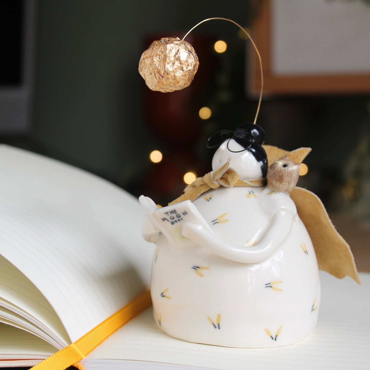 Ceramic moon stargazer