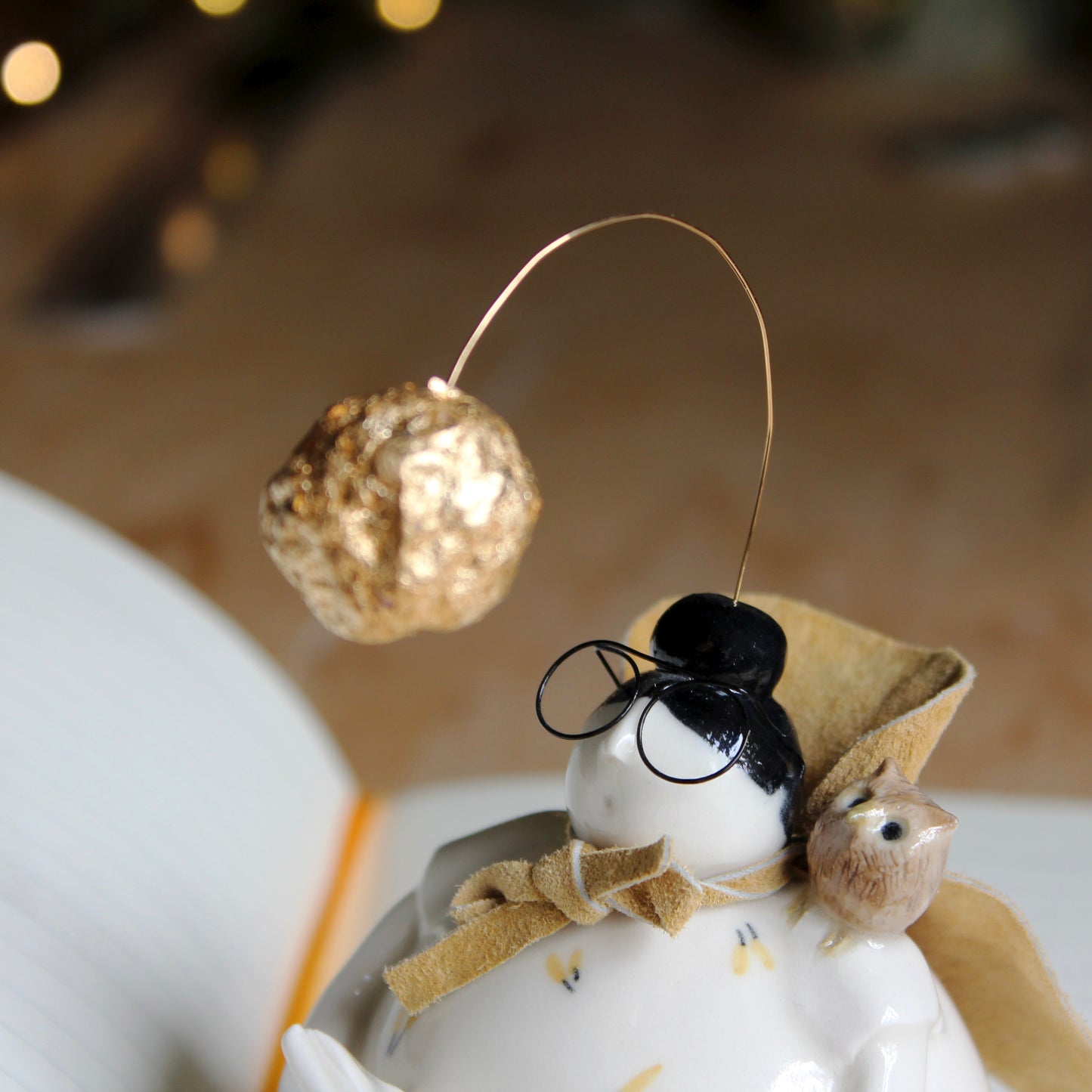 Ceramic moon stargazer
