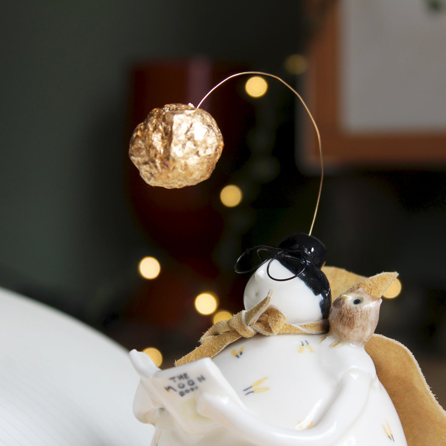 Ceramic moon stargazer