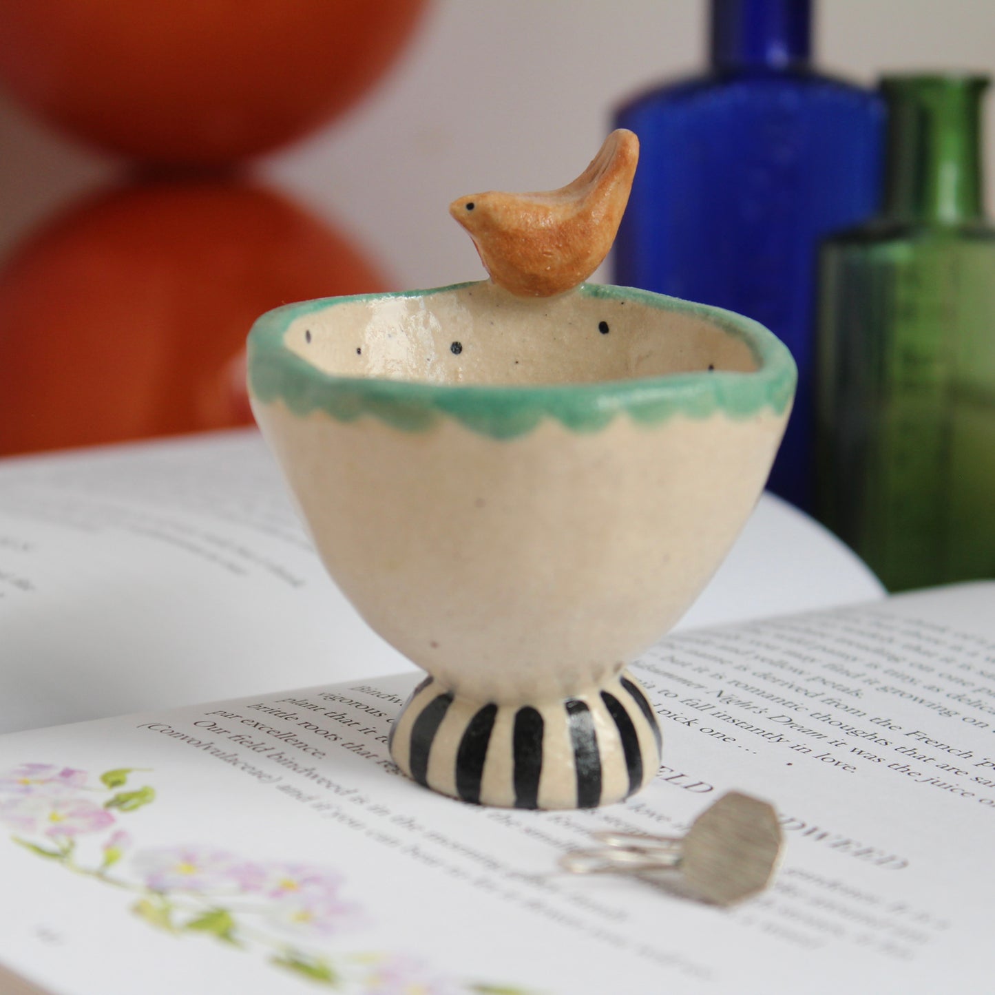 Wren trinket pot