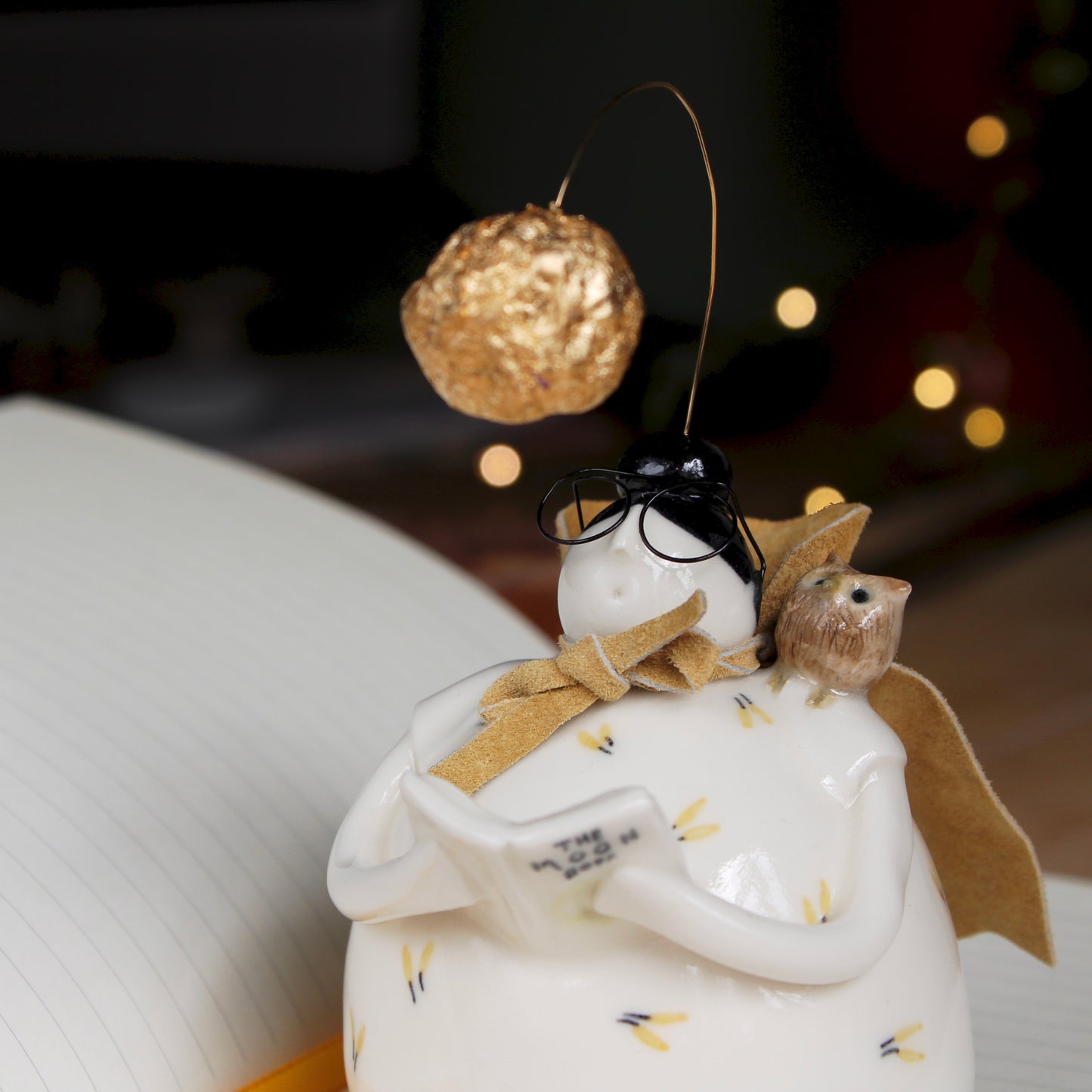 Ceramic moon stargazer