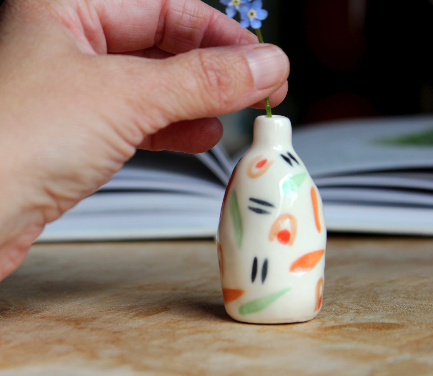 Tiny single stem flower vase