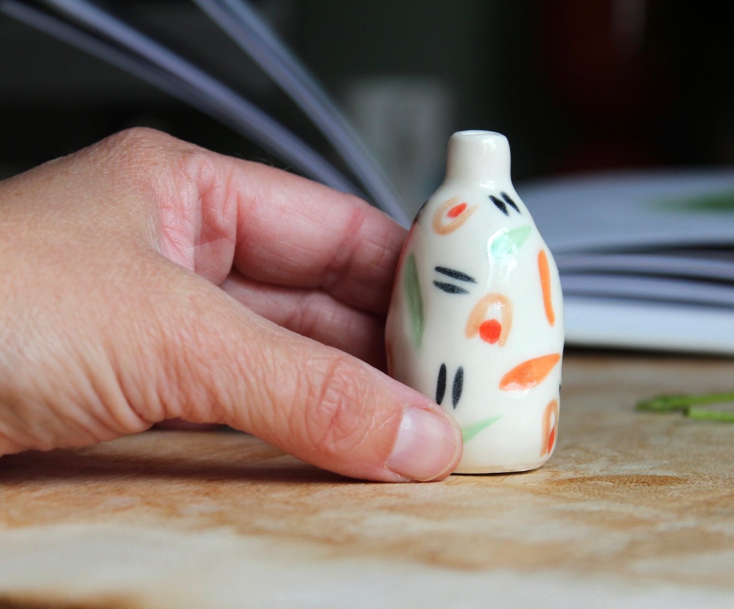 Tiny single stem flower vase