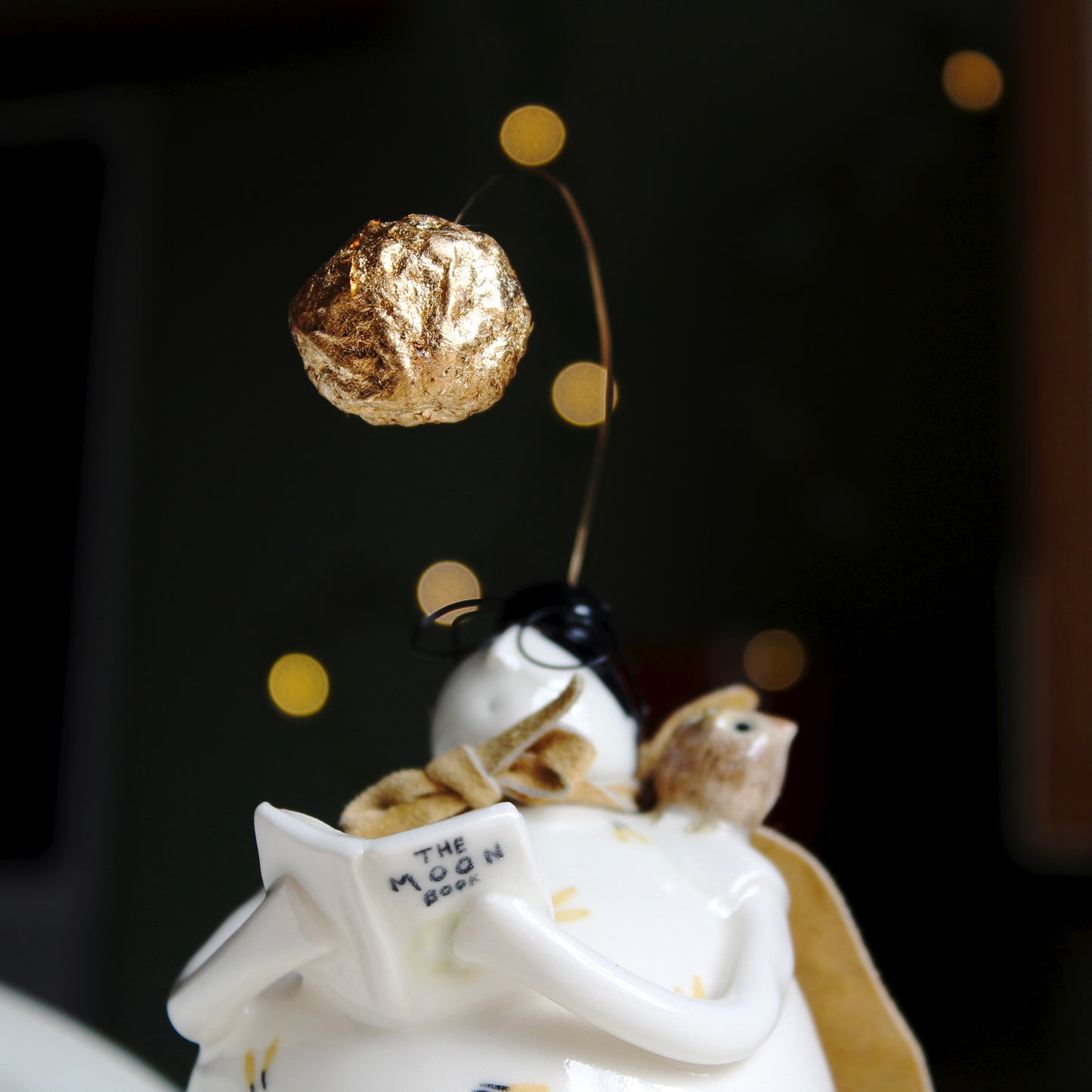 Ceramic moon stargazer