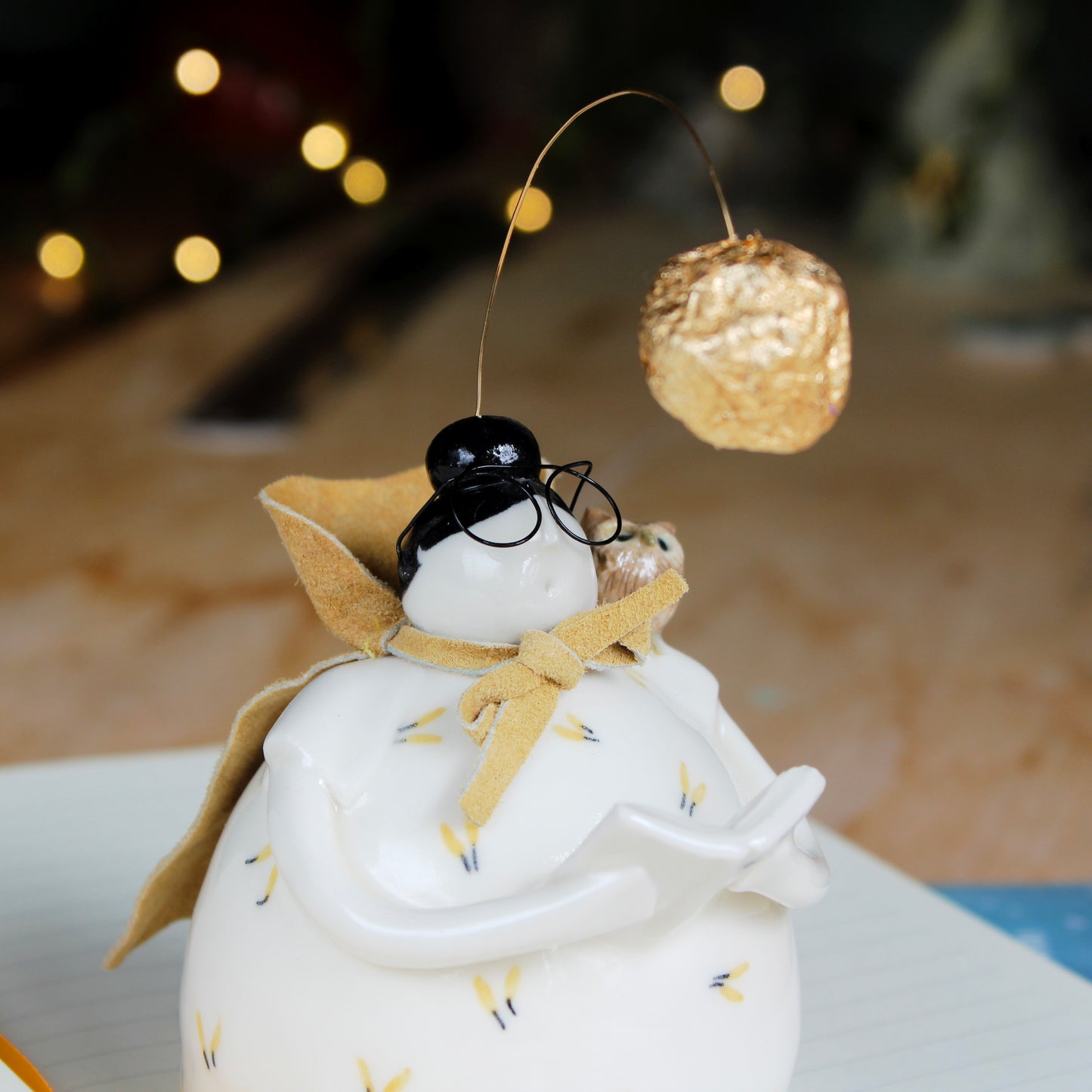 Ceramic moon stargazer