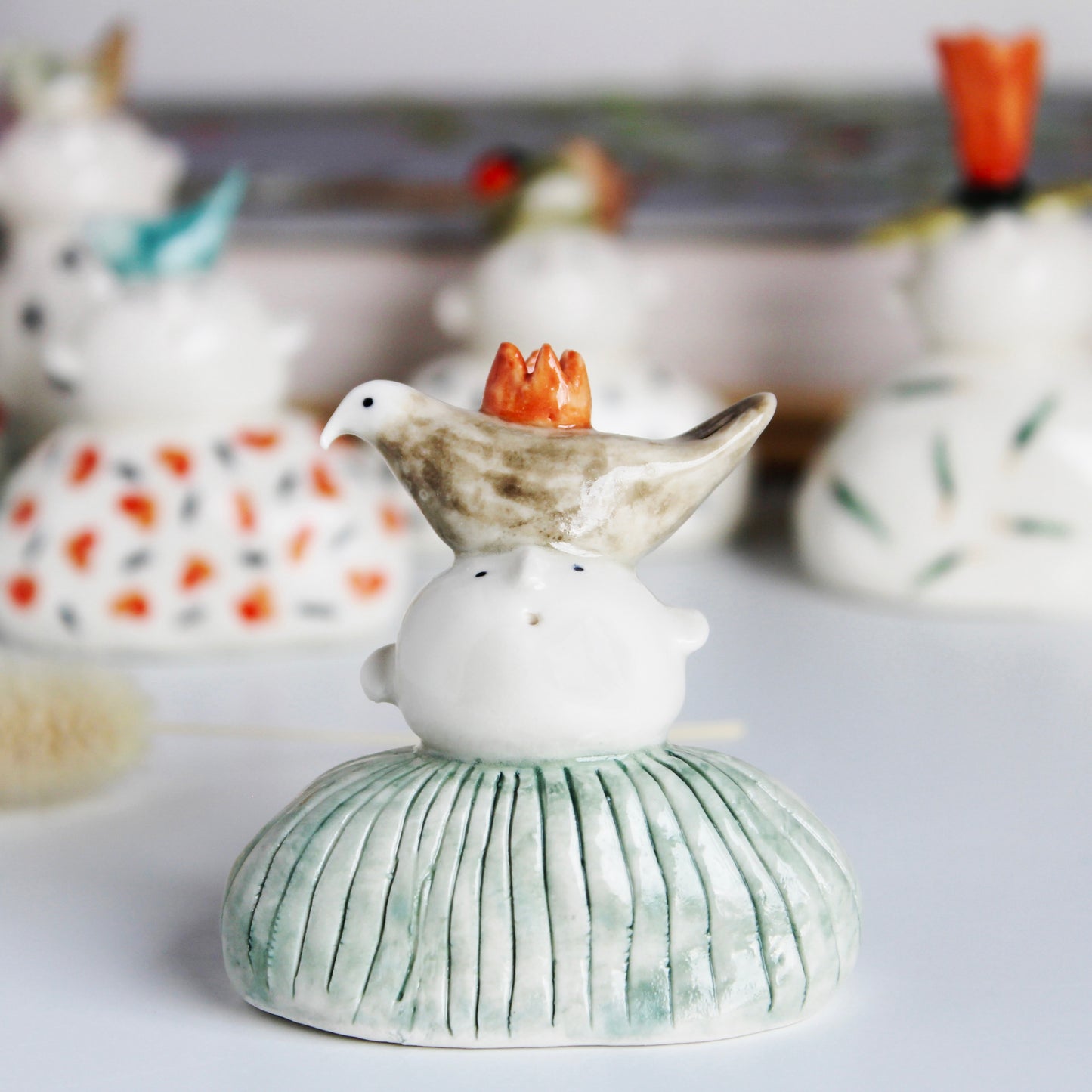 Miniature Ceramic Dried flower Holder