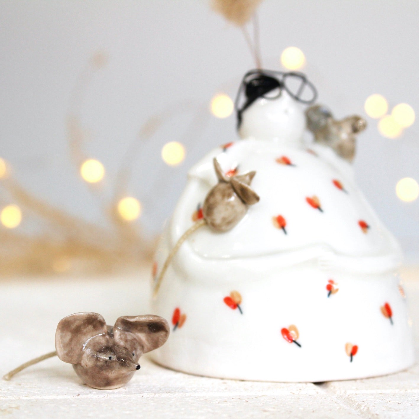 Ceramic Stargazer with Shrew