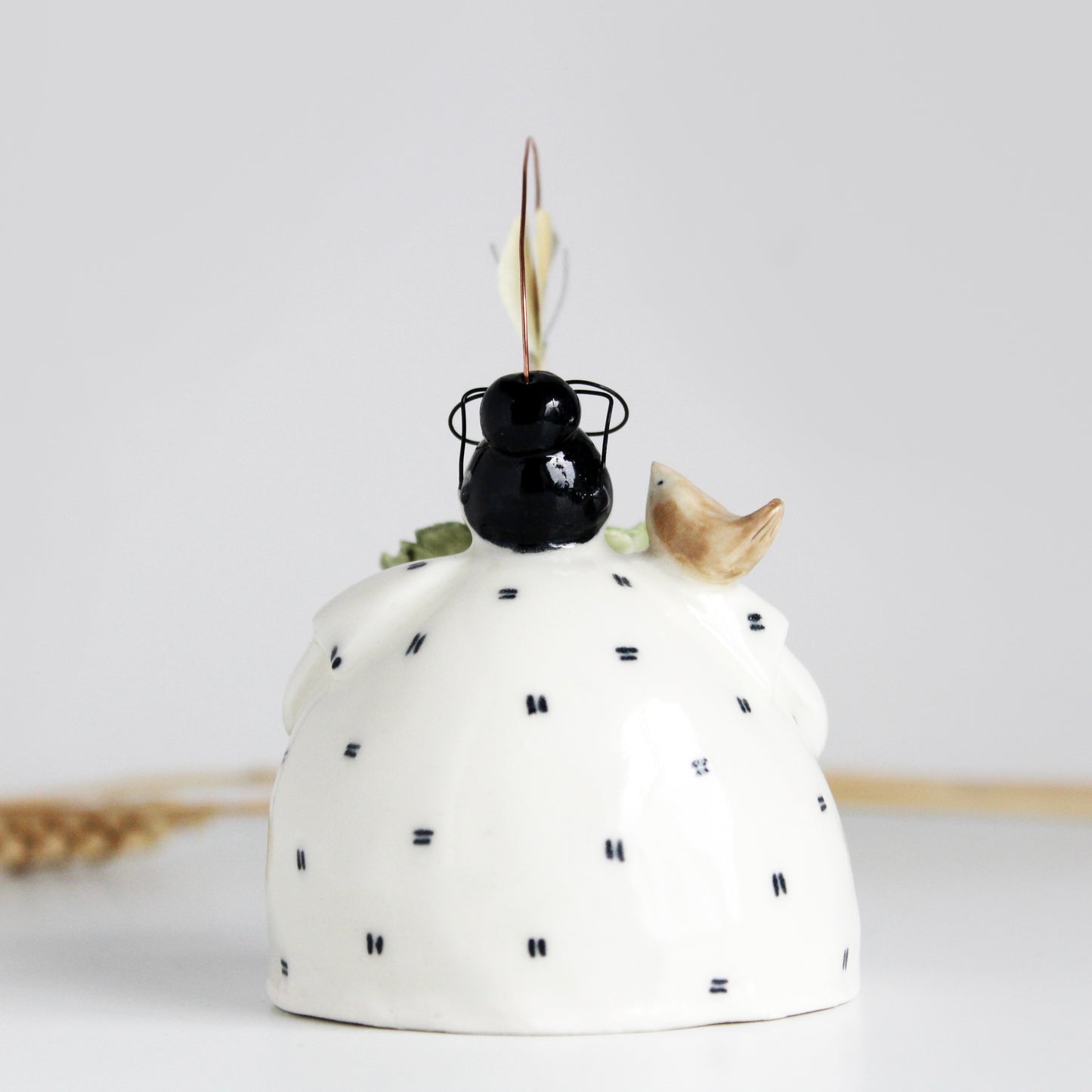 Ceramic Stargazer with Cabbage White Butterfly