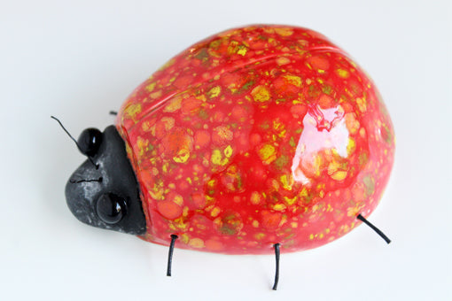 Red Speckled Ladybird Ceramic Wall Decor