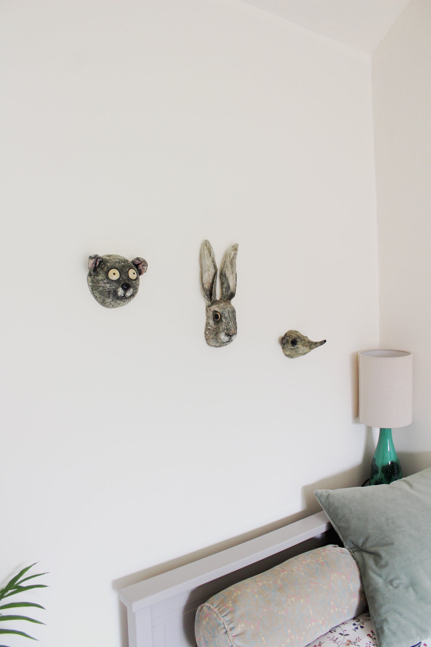 Ceramic Hare Animal Head for the wall