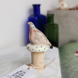 Wood Pigeon Bottle Stopper