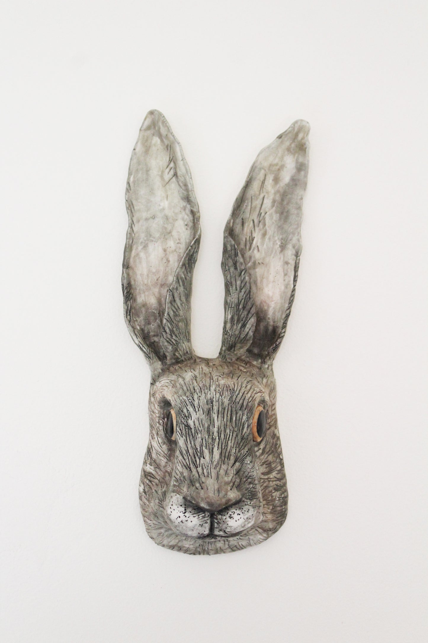 Ceramic Hare Animal Head for the wall