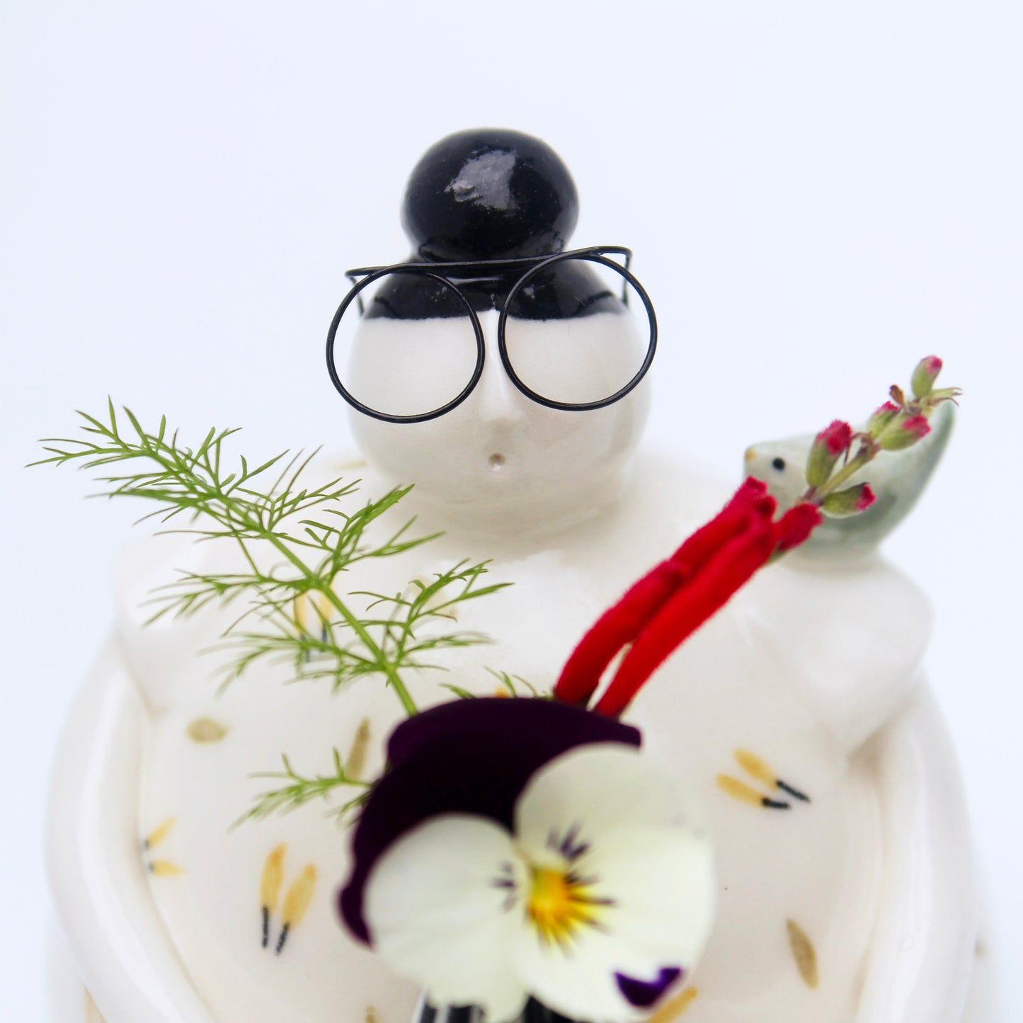 Ceramic Stargazer with Flower Vase