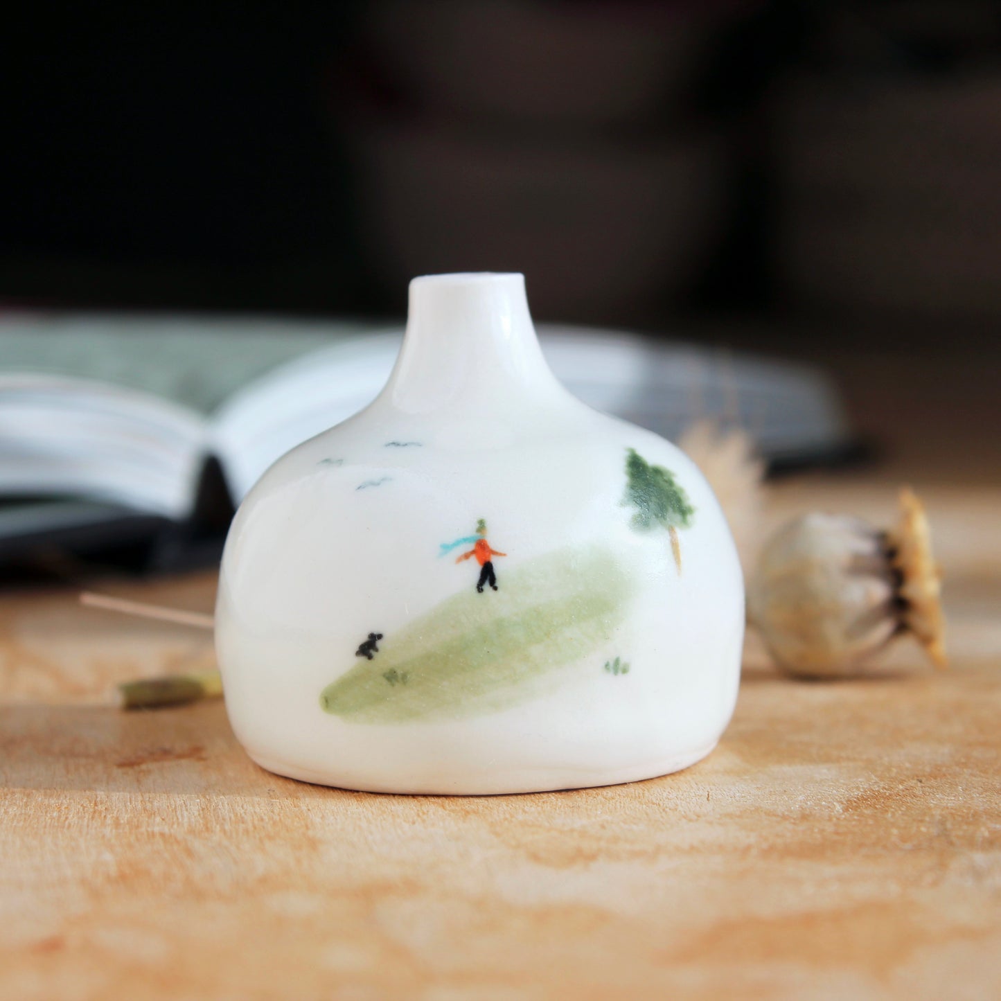 Tiny Park Life ceramic vase