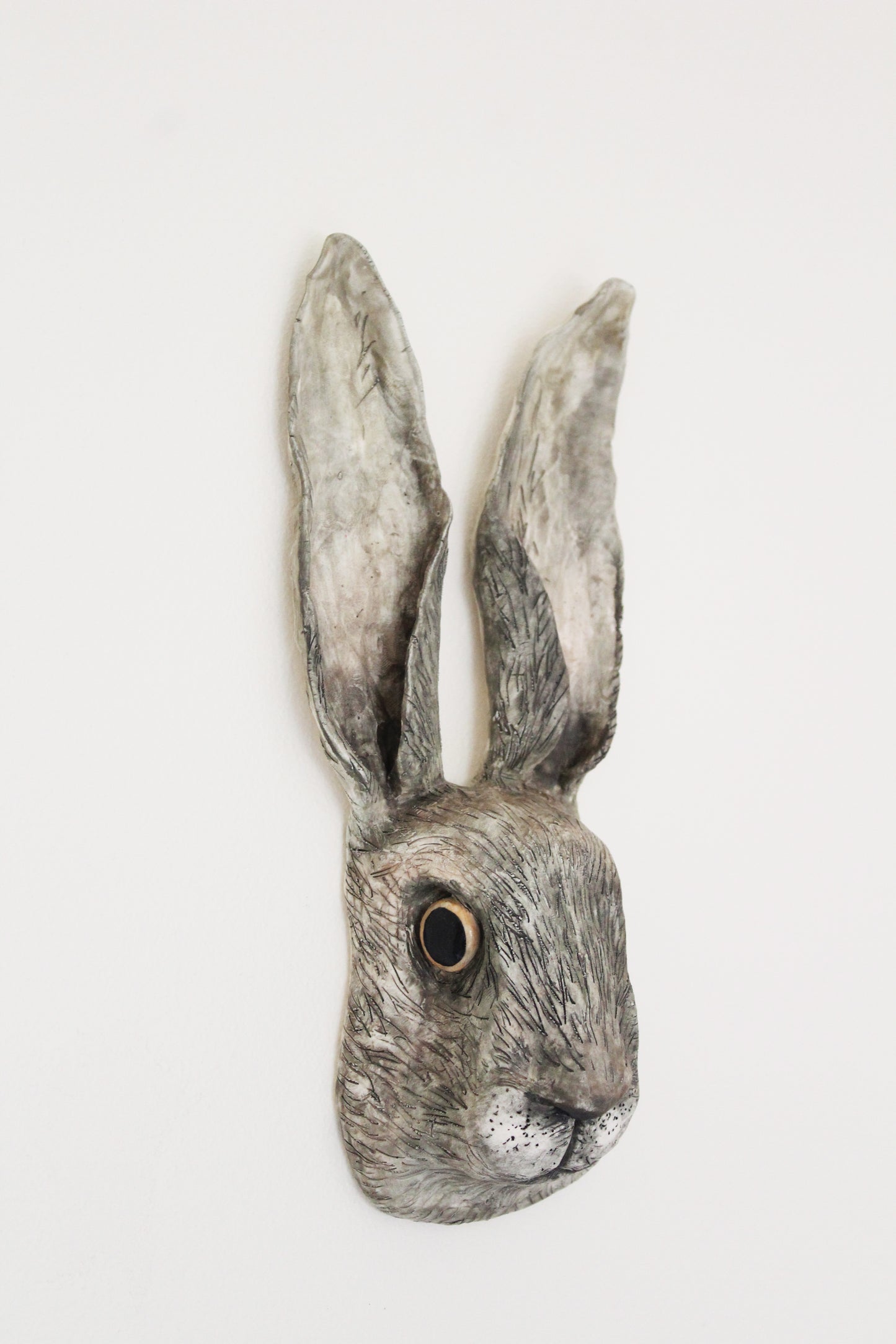 Ceramic Hare Animal Head for the wall