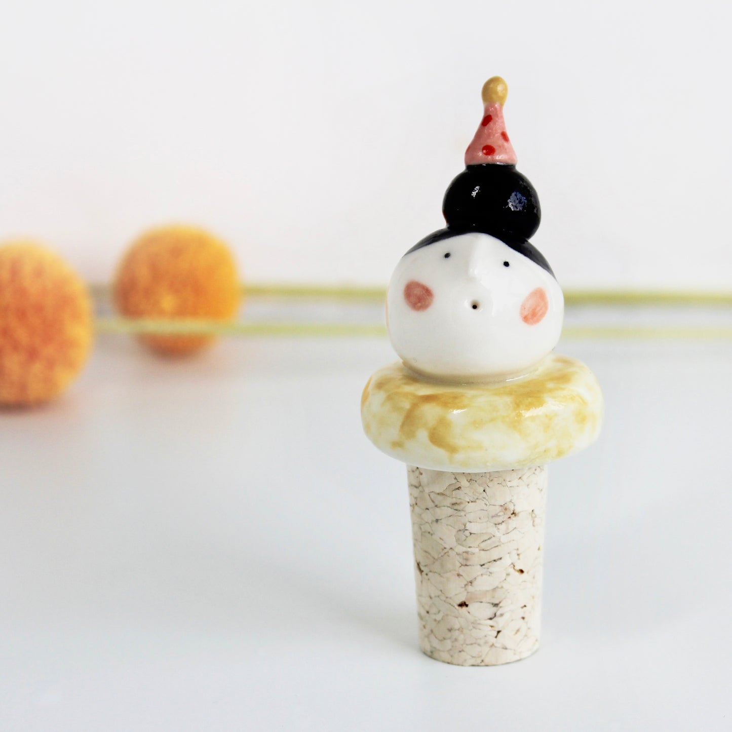 Ceramic Party Hat Wine Bottle Stopper