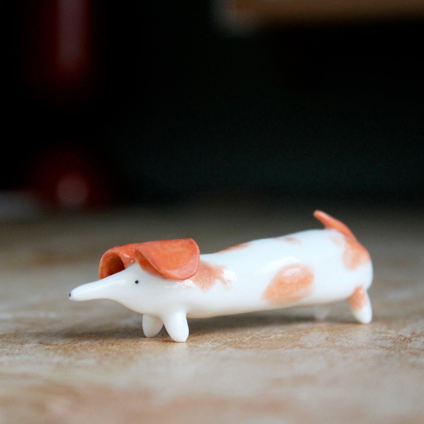 Miniature Ceramic Sausage Dog