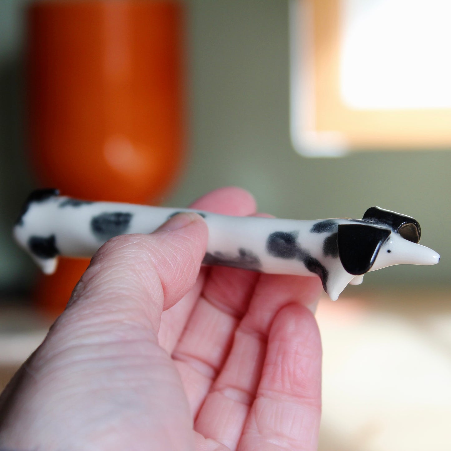 Long Ceramic Sausage Dog Ornament