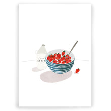 Cornish Strawberries & Cream Giclée Art Print