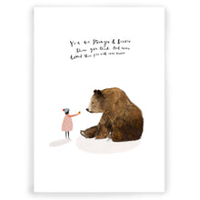 Girl & Bear Giclée Art Print