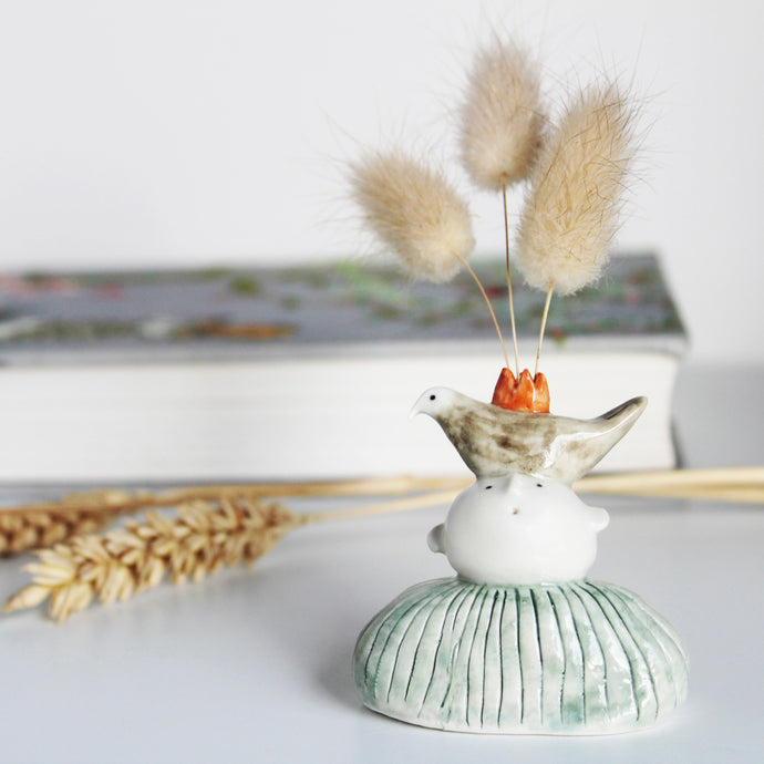 Miniature Ceramic Dried flower Holder