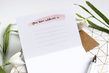 Our New address greetings card inside