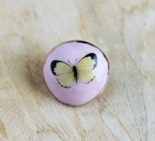 Ceramic Brooch with Butterfly