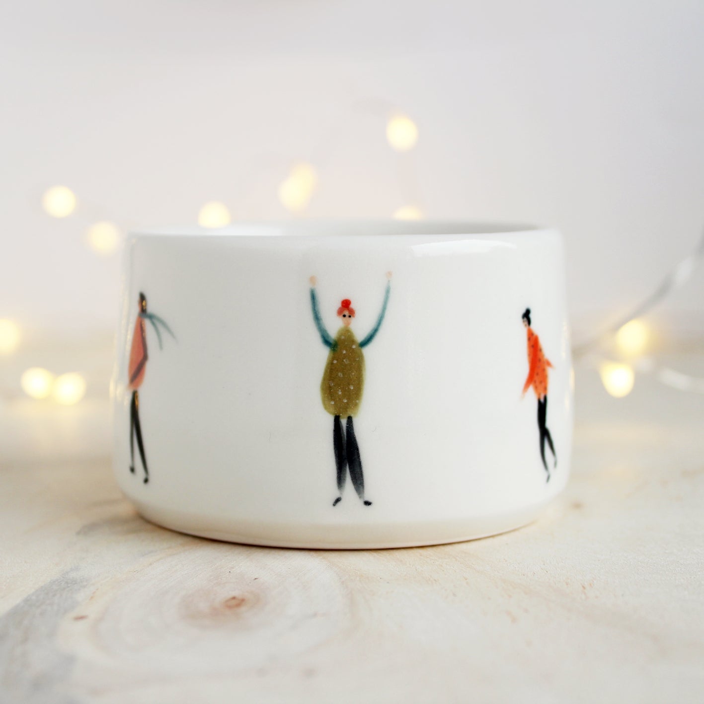 Small Ceramic People Pot