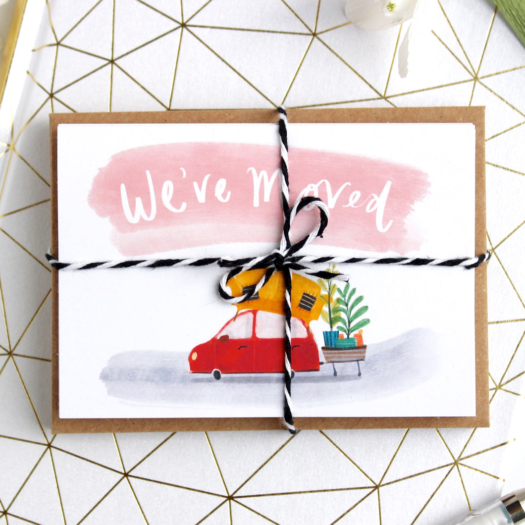 8 Mini We've Moved Announcement Cards
