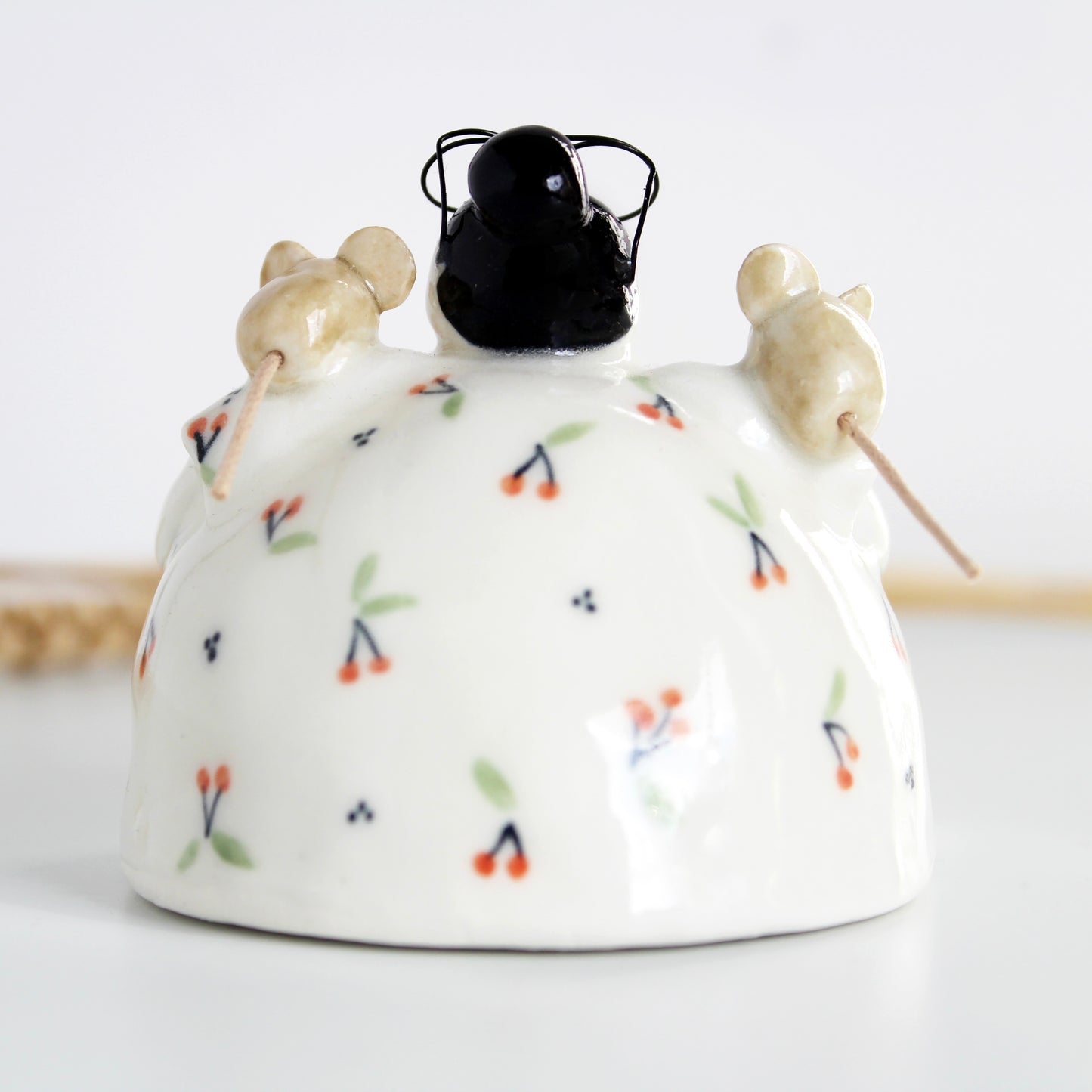 Ceramic Stargazer with Three Little Mice.