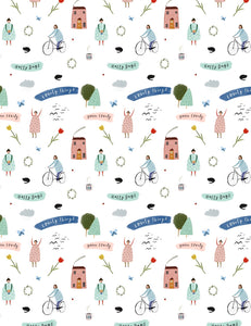 any occasion illustrated gift wrap wrapping paper