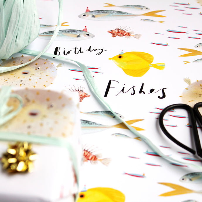 Birthday Fishes Wrapping Paper